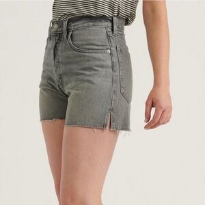 Lucky Brand Traveler High Waisted Jean Short Light Wash Gray
